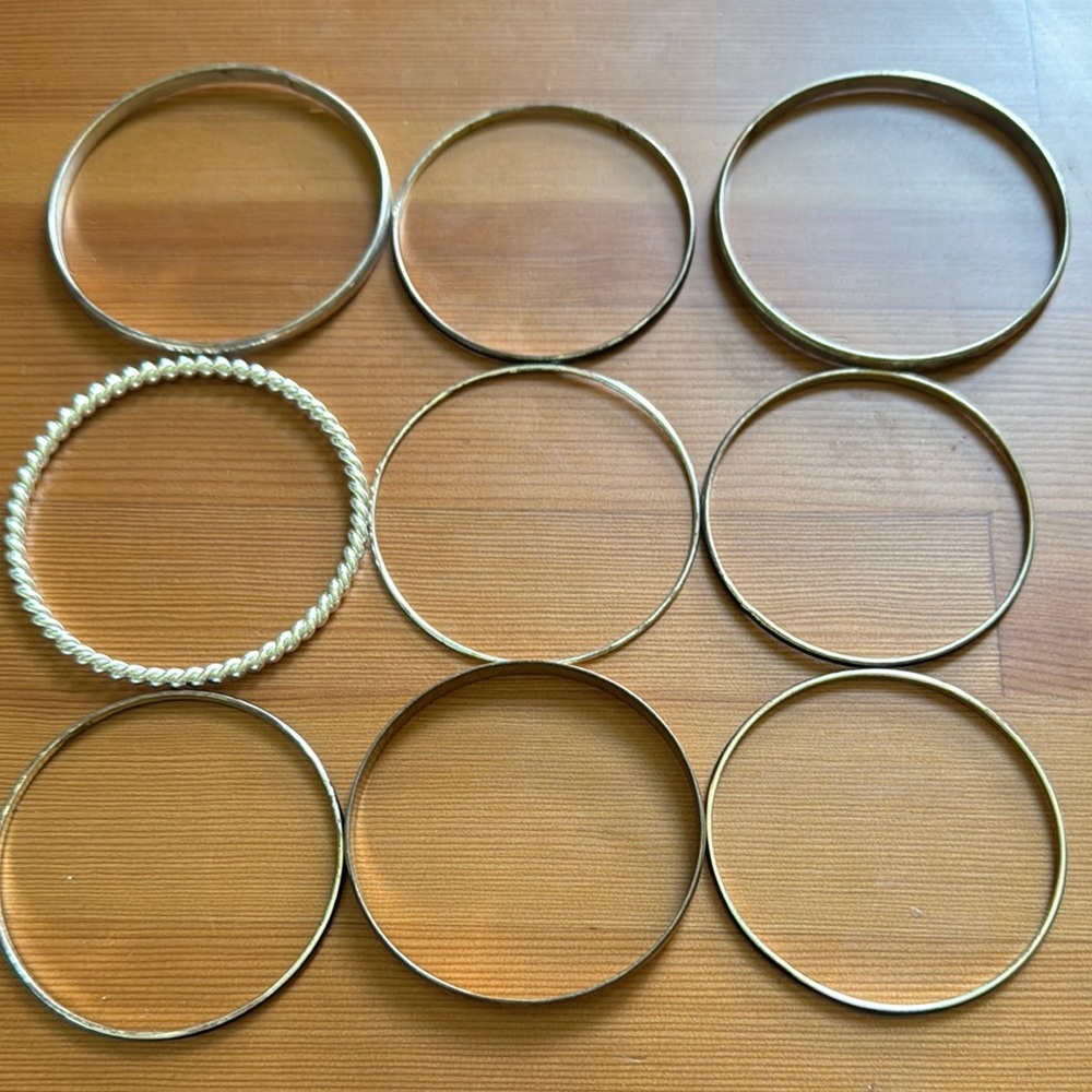 Stylish Mixed Metal Bangle Set - Picture 3 of 3